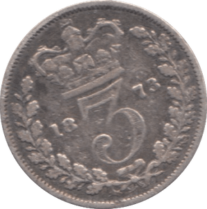 1873 THREEPENCE ( F ) 3 - Threepence - Cambridgeshire Coins