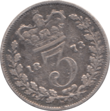 1873 THREEPENCE ( F ) 3 - Threepence - Cambridgeshire Coins