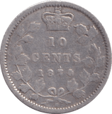 1874 10 CENTS CANADA - WORLD COINS - Cambridgeshire Coins