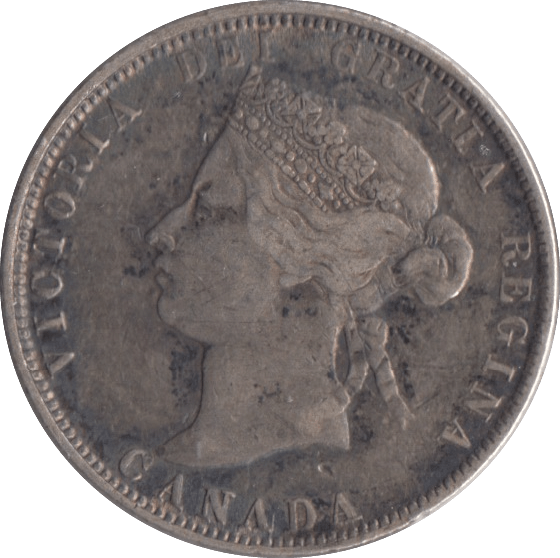 1874 CANADA SILVER 25 CENTS - SILVER WORLD COINS - Cambridgeshire Coins