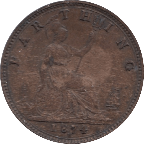 1874 FARTHING ( EF ) 1 - Farthing - Cambridgeshire Coins