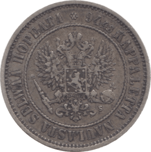 1874 FINLAND SILVERONE MARKKA - SILVER WORLD COINS - Cambridgeshire Coins