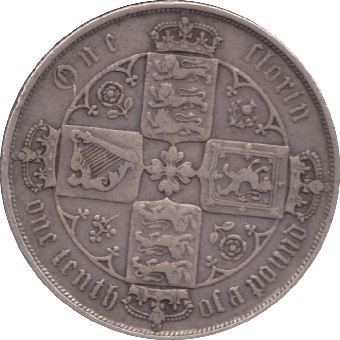 1874 FLORIN ( GF ) 1 DIE 28 - Florin - Cambridgeshire Coins