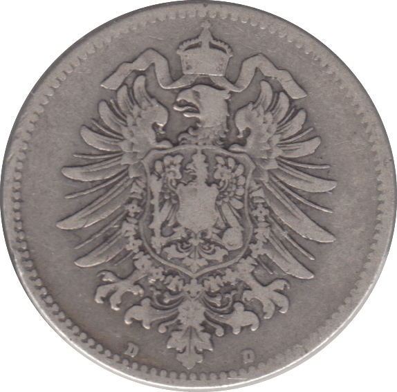 1874 GERMANY SILVER 1 MARK - SILVER WORLD COINS - Cambridgeshire Coins