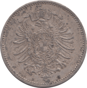 1874 GERMANY SILVER MARK - SILVER WORLD COINS - Cambridgeshire Coins