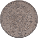 1874 GERMANY SILVER MARK - SILVER WORLD COINS - Cambridgeshire Coins
