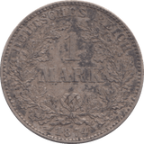 1874 GERMANY SILVER MARK - SILVER WORLD COINS - Cambridgeshire Coins
