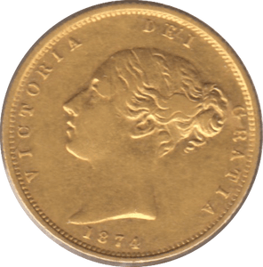 1874 GOLD HALF SOVEREIGN ( GVF ) - HALF SOVEREIGN - Cambridgeshire Coins