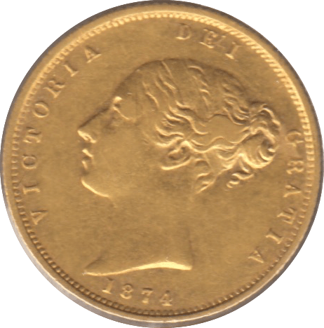 1874 GOLD HALF SOVEREIGN ( GVF ) - HALF SOVEREIGN - Cambridgeshire Coins