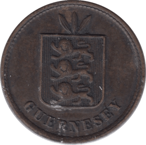 1874 GUERNSEY TWO DOUBLE - WORLD COINS - Cambridgeshire Coins