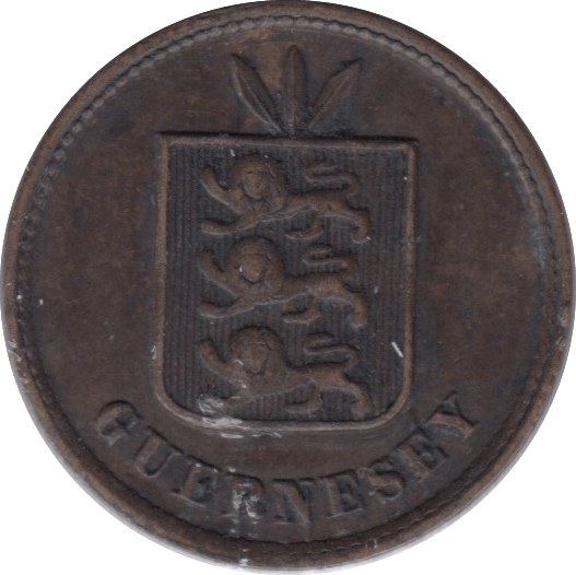 1874 GUERNSEY TWO DOUBLE - WORLD COINS - Cambridgeshire Coins