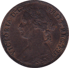 1874 H FARTHING ( AUNC ) - Farthing - Cambridgeshire Coins