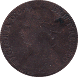 1874 H FARTHING ( FAIR ) GS OVER SIDEWAYS G - Farthing - Cambridgeshire Coins