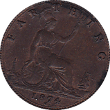 1874 H FARTHING ( UNC ) - Farthing - Cambridgeshire Coins
