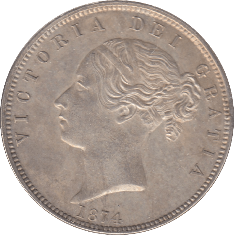 1874 HALFCROWN ( AUNC ) - Halfcrown - Cambridgeshire Coins