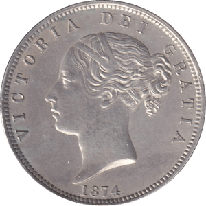 1874 HALFCROWN ( AUNC ) - Halfcrown - Cambridgeshire Coins