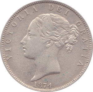 1874 HALFCROWN ( EF ) C - Halfcrown - Cambridgeshire Coins