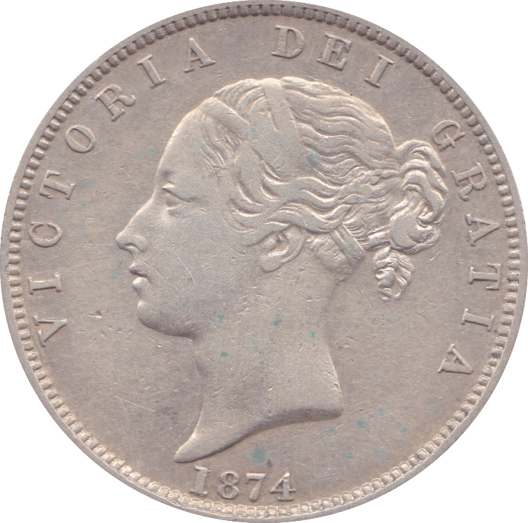 1874 HALFCROWN ( EF ) C - Halfcrown - Cambridgeshire Coins