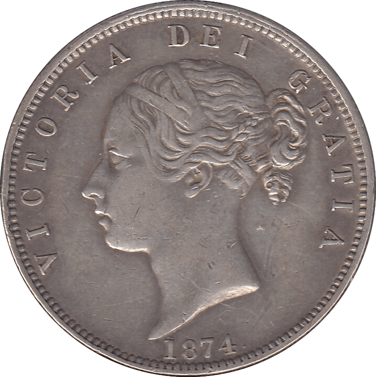 1874 HALFCROWN ( EF ) - Halfcrown - Cambridgeshire Coins
