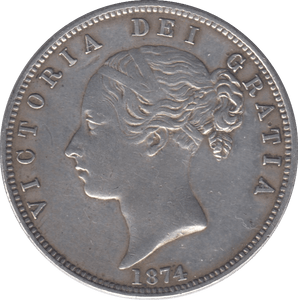 1874 HALFCROWN ( EF ) - Halfcrown - Cambridgeshire Coins