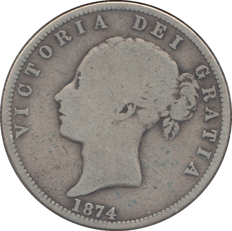 1874 HALFCROWN ( FINE ) 6 - Halfcrown - Cambridgeshire Coins