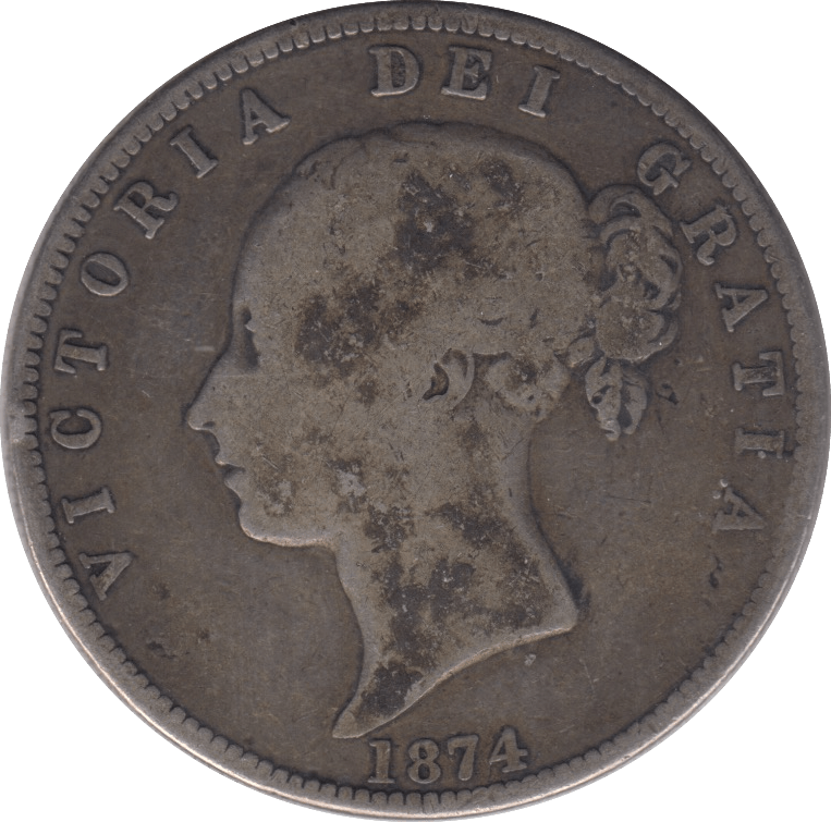 1874 HALFCROWN ( GVF ) 8 - Halfcrown - Cambridgeshire Coins