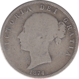 1874 HALFCROWN ( NF ) - Halfcrown - Cambridgeshire Coins