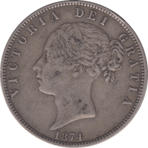 1874 HALFCROWN ( VF ) 4 - Halfcrown - Cambridgeshire Coins