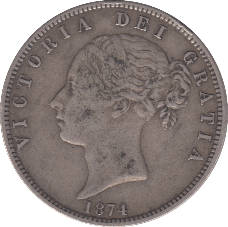 1874 HALFCROWN ( VF ) 4 - Halfcrown - Cambridgeshire Coins