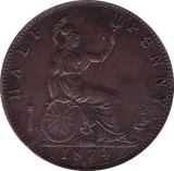 1874 HALFPENNY ( AUNC ) H - Halfpenny - Cambridgeshire Coins