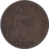 1874 HALFPENNY ( FAIR ) - Halfpenny - Cambridgeshire Coins
