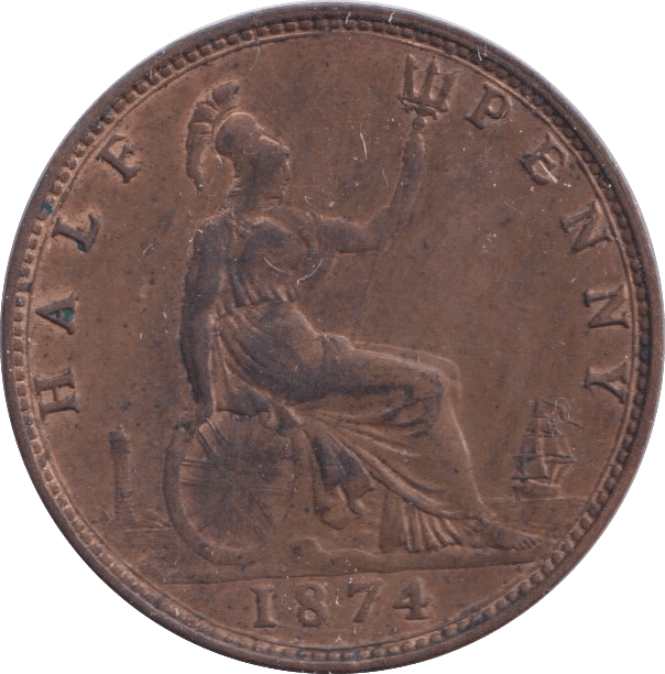 1874 HALFPENNY ( GVF ) - Halfpenny - Cambridgeshire Coins