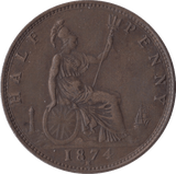 1874 HALFPENNY ( GVF ) H - Halfpenny - Cambridgeshire Coins