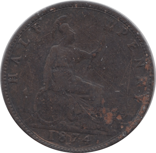 1874 HALFPENNY ( NF ) H - HALFPENNY - Cambridgeshire Coins