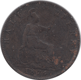 1874 HALFPENNY ( NF ) H - HALFPENNY - Cambridgeshire Coins