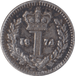 1874 MAUNDY ONE PENNY ( GVF ) - MAUNDY ONE PENNY - Cambridgeshire Coins