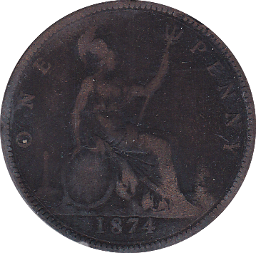 1874 PENNY ( F ) - Penny - Cambridgeshire Coins