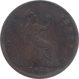 1874 PENNY ( FINE ) 4 - Penny - Cambridgeshire Coins