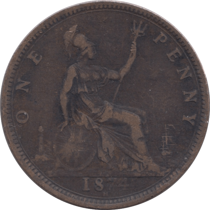 1874 PENNY ( FINE ) - Penny - Cambridgeshire Coins