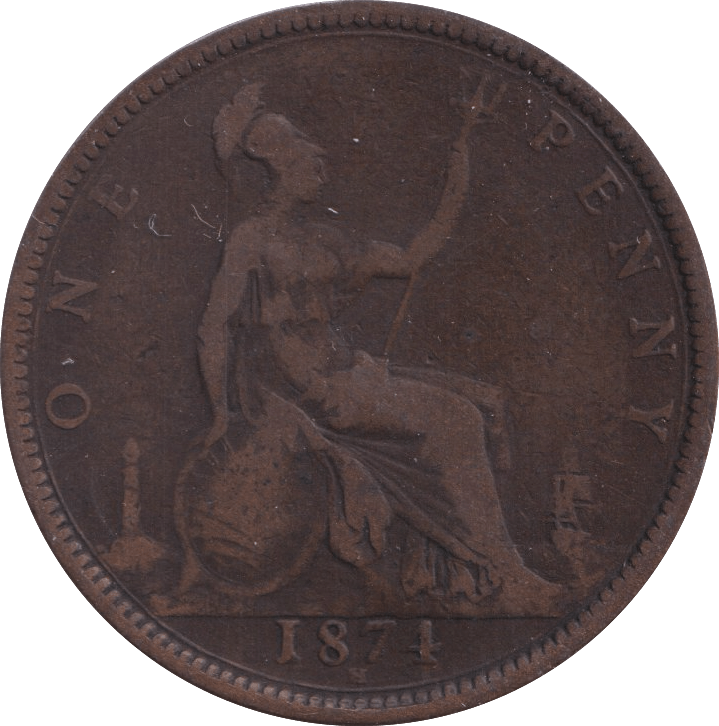 1874 PENNY ( FINE ) - PENNY - Cambridgeshire Coins