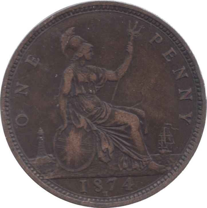 1874 PENNY ( GF ) 7 H - Penny - Cambridgeshire Coins