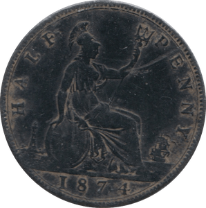 1874 PENNY ( VF ) 6 - Penny - Cambridgeshire Coins