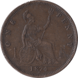 1874 PENNY ( VF ) H - Penny - Cambridgeshire Coins