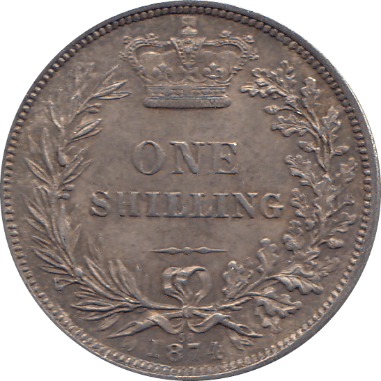 1874 SHILLING ( EF ) DIE 56 - Shilling - Cambridgeshire Coins