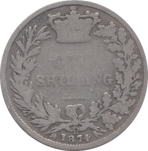 1874 SHILLING ( FAIR ) 5 DIE 21 - SHILLING - Cambridgeshire Coins
