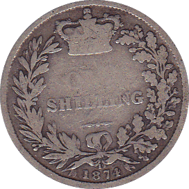 1874 SHILLING ( FAIR ) DIE 49 - Shilling - Cambridgeshire Coins