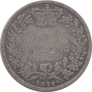 1874 SHILLING ( FAIR ) DIE 63 - Shilling - Cambridgeshire Coins
