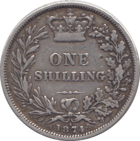 1874 SHILLING ( GVF ) DIE 4 - Shilling - Cambridgeshire Coins