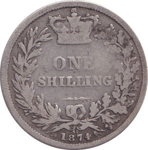 1874 SHILLING ( NF ) - Shilling - Cambridgeshire Coins