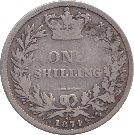 1874 SHILLING ( NF ) - Shilling - Cambridgeshire Coins